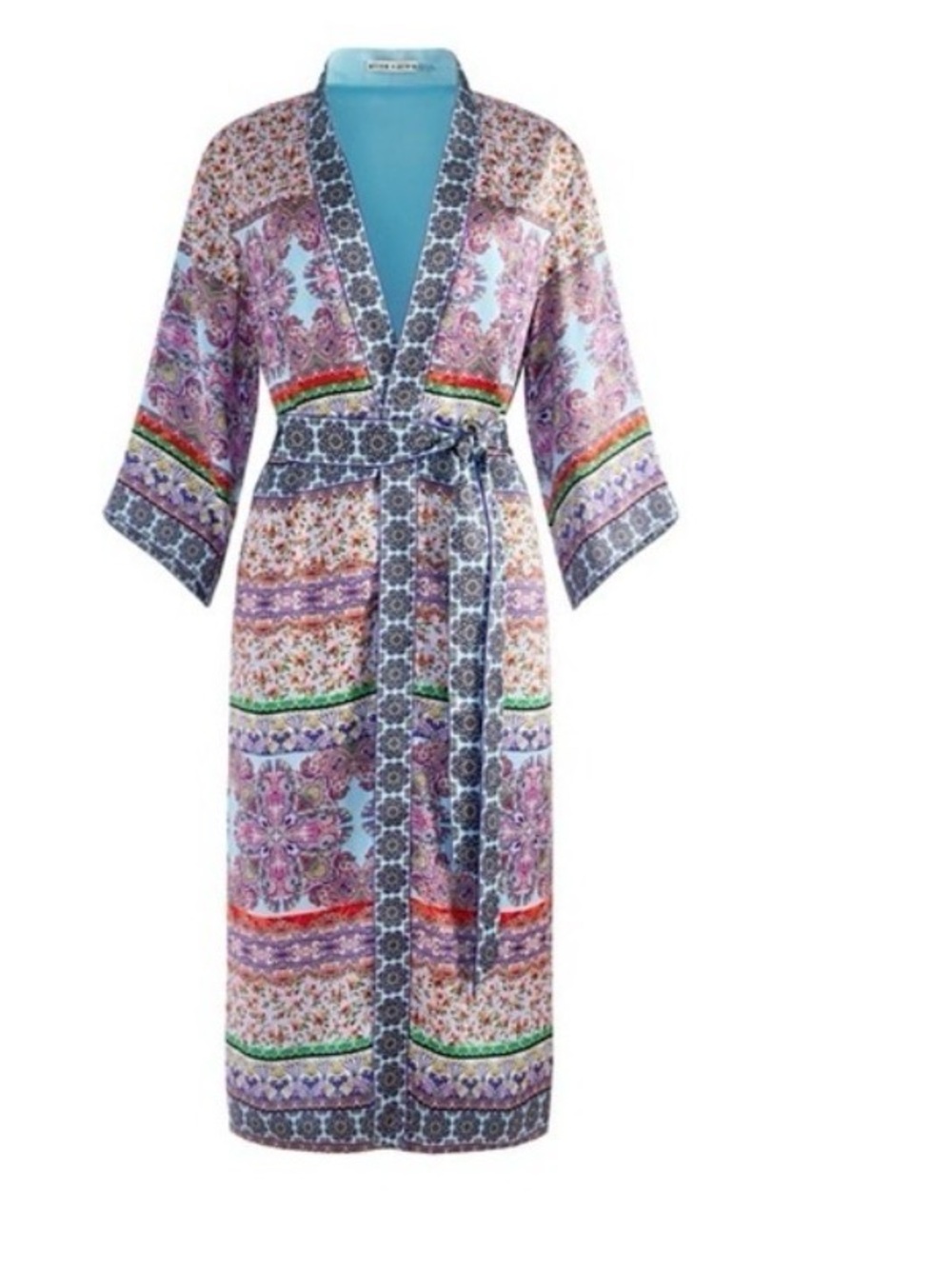 ALICE & OLIVIA- Stunning Flora Boho  Print Long Kimono & Pant Set - Picture 13 of 16